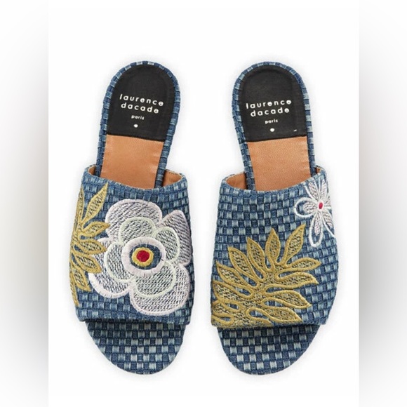 Laurence Dacade Blue Textured Sandals